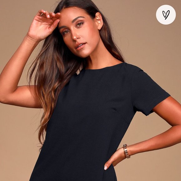 Lulus Shift and Shout Black Shift Dress in Size XS - Picture 2 of 6
